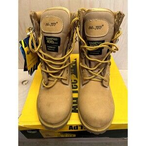 Ad Tec 8" Nubuck 400g Waterproof Work Boots Men's US 7.5 WIDE Wheat Leather